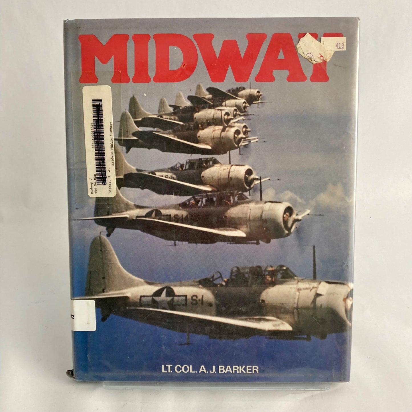 MIDWAY by Lt Col. AJ Barker Vintage WWII Book Military World War II