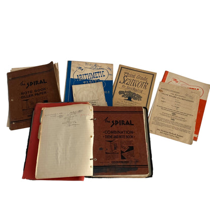 Lot Vintage 1940's Elementary School Workbooks Seatwork Notebooks