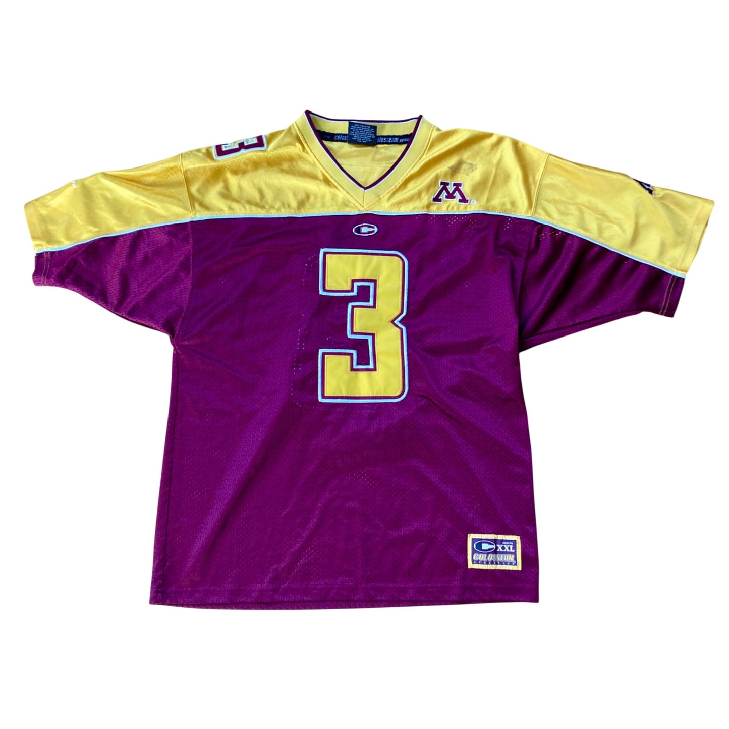 Minnesota Golden Gophers Men's Football Jersey Size M Colosseum #3 Embroidered