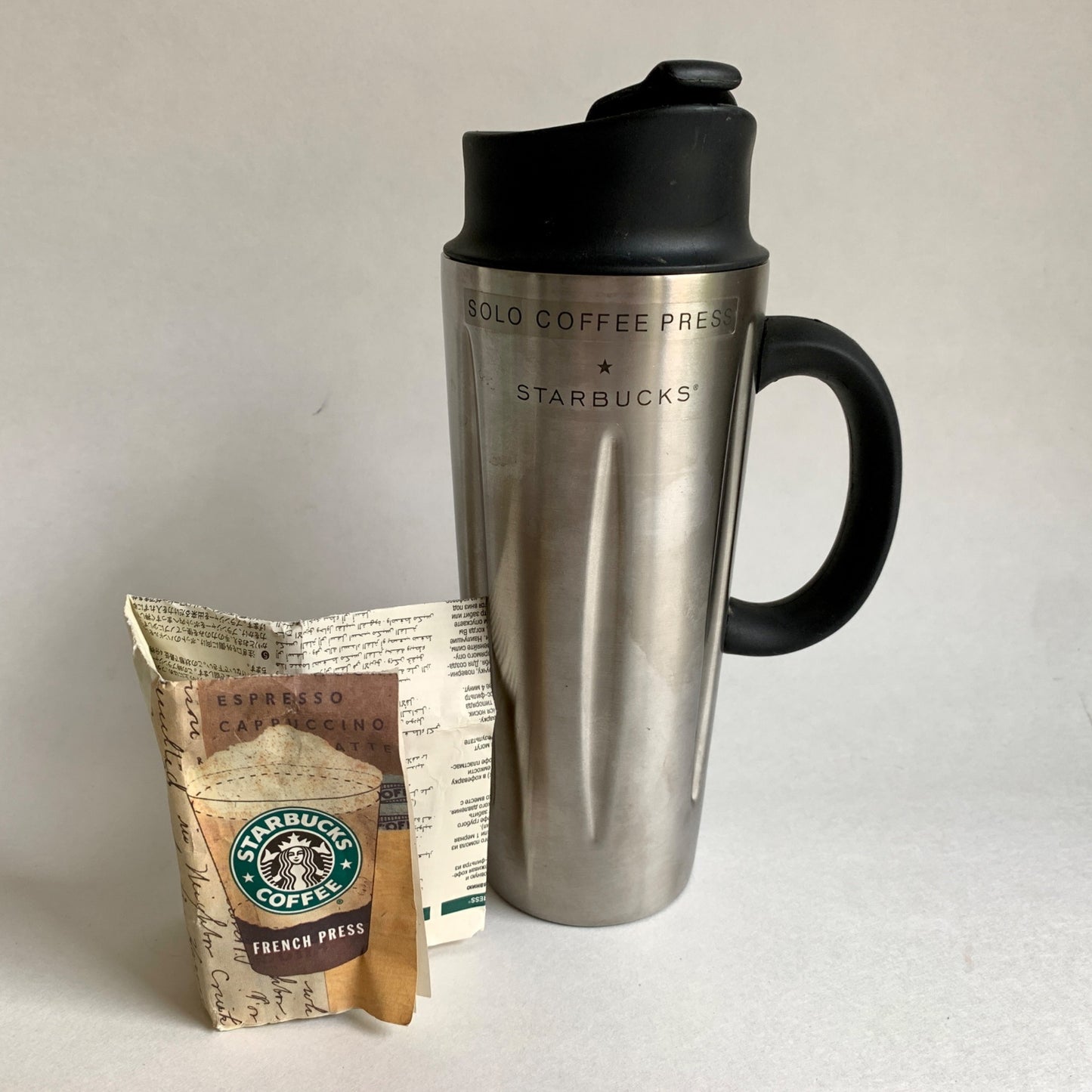 Starbucks Solo Coffee French Press Stainless Steel Travel Mug