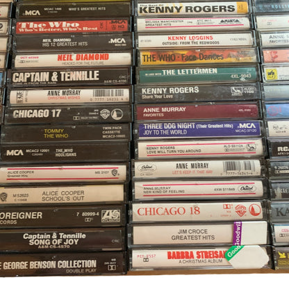 HUGE Lot 189 Vintage 70s 80s 90s Cassette Tapes Rock Pop Christian Soul