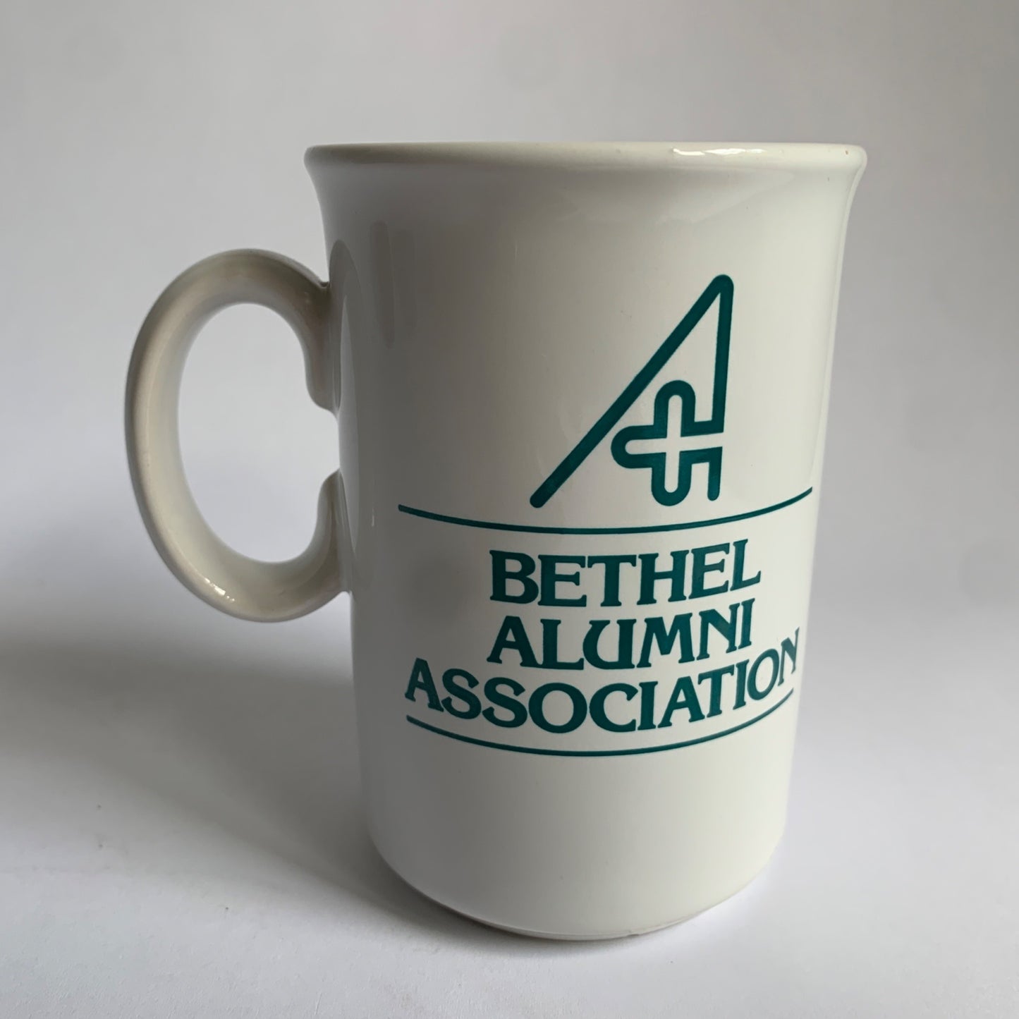 1989 Bethel Alumni Coffee Club Vintage White Green Mug