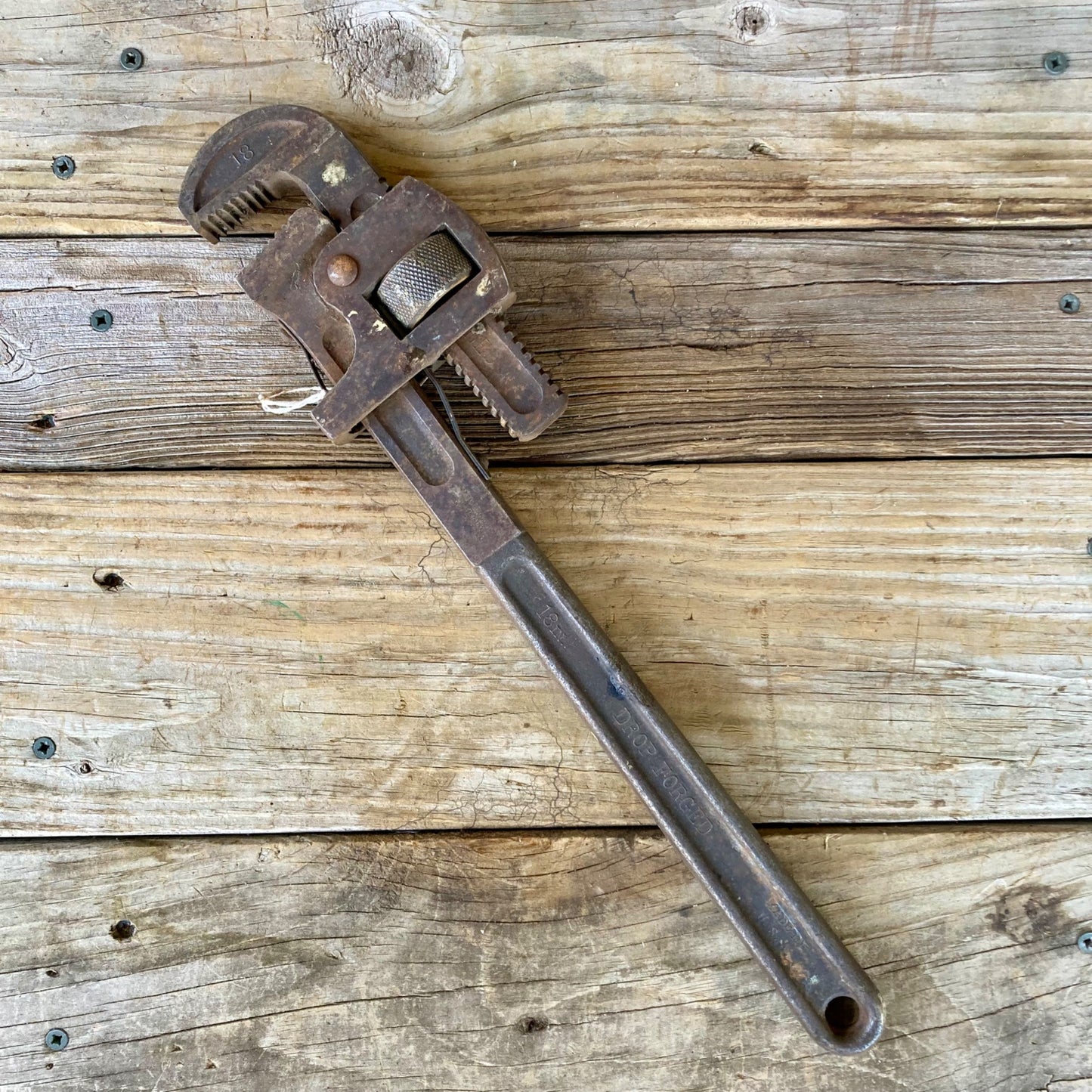 Vintage 18 Inch Pipe Wrench Drop Forged MADE IN USA