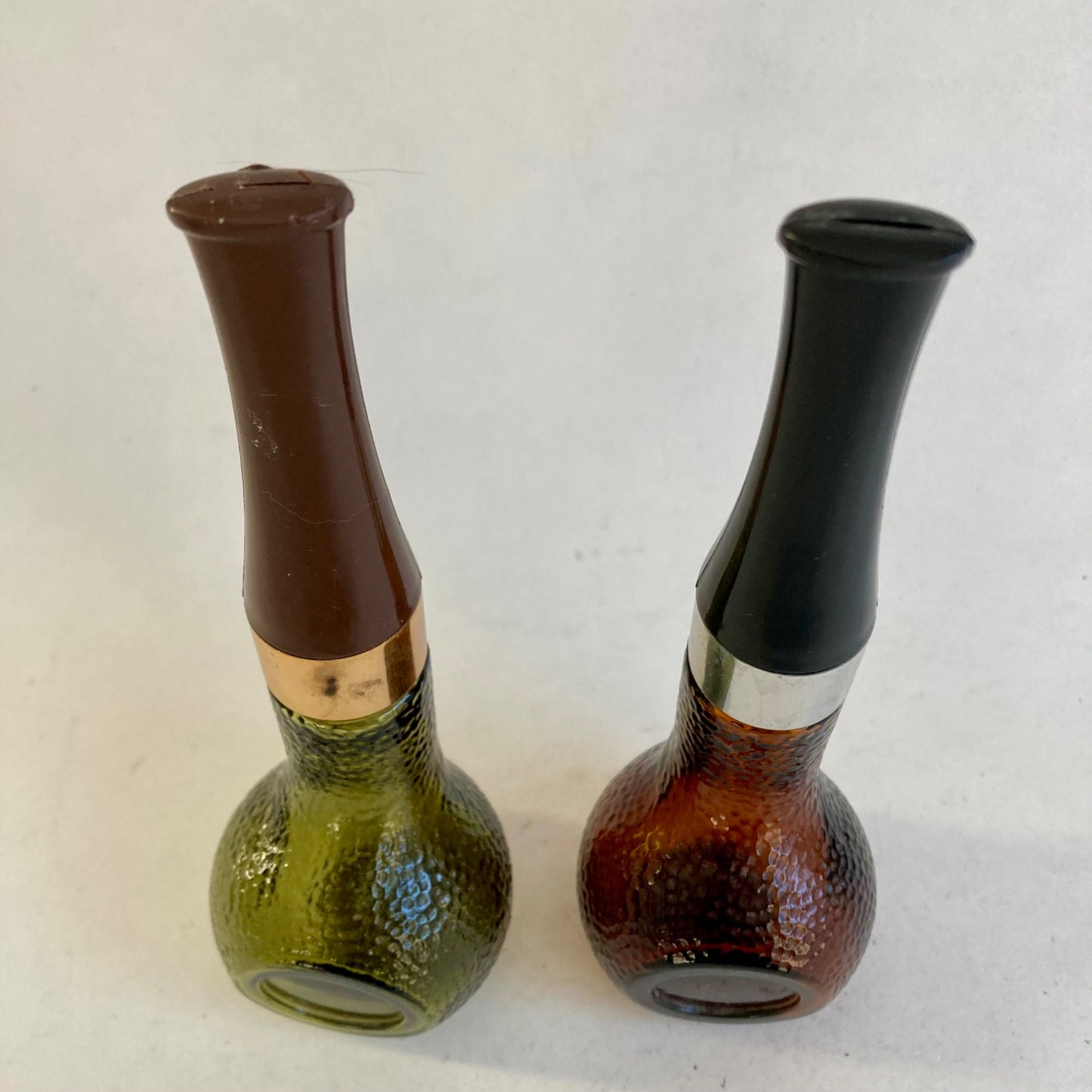 Lot 2 Vintage Avon Tai Winds After Shave Glass Bottles Pipe Green & Brown