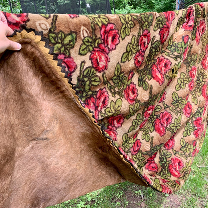 Antique Horsehair Buggy Lap Blanket Sleigh Horse Hair 64 x 64"Handmade