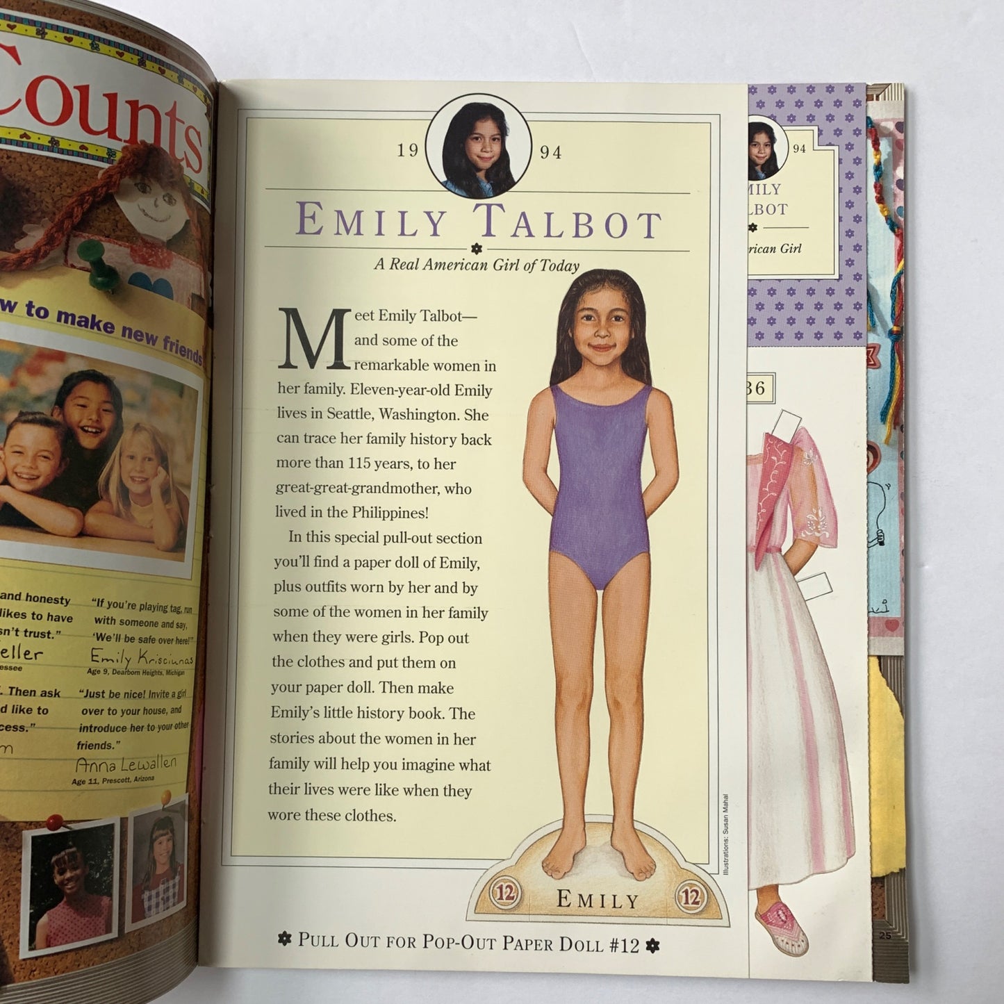 American Girl Magazine September October 1994 Mint Uncut Paper Dolls