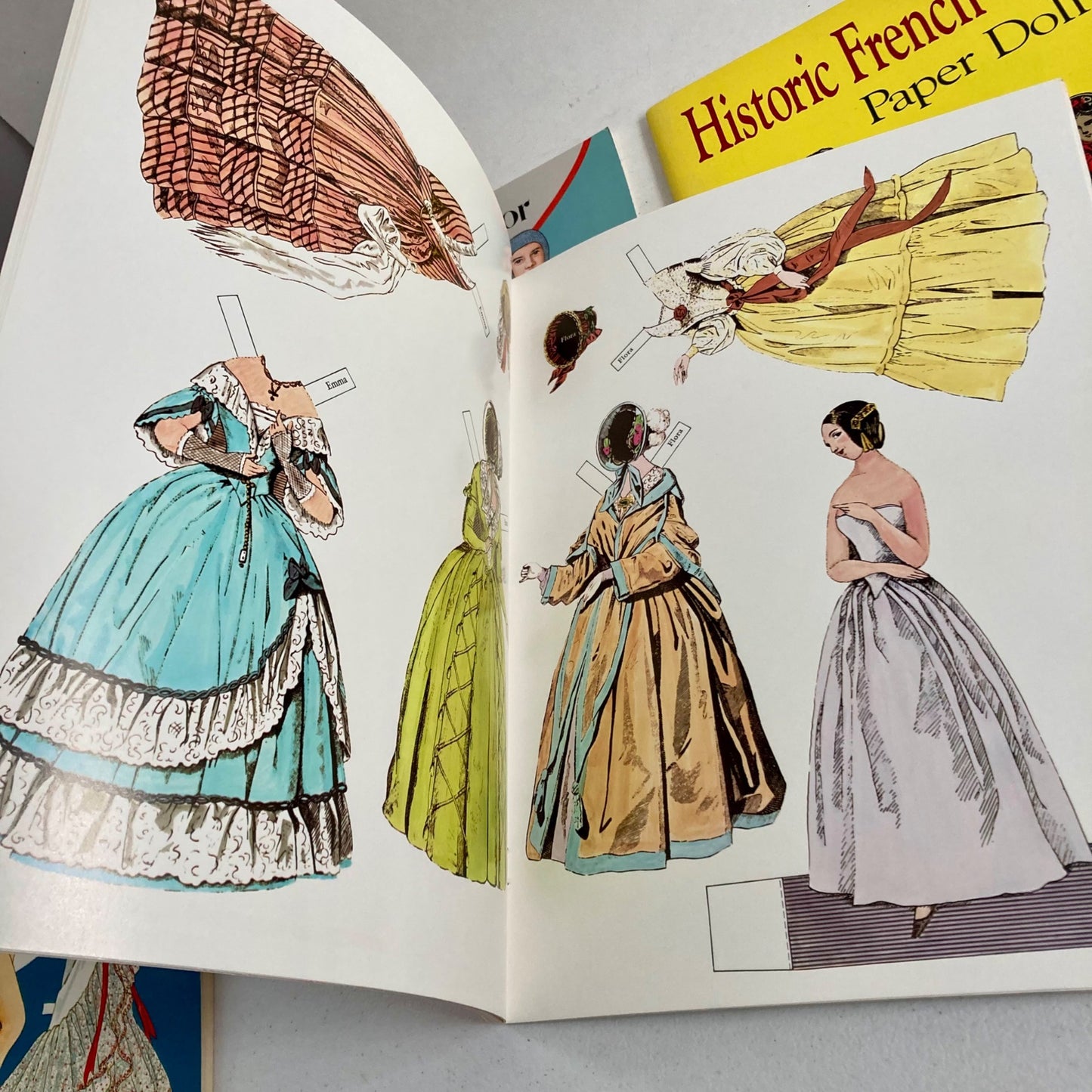 Lot 4 Paper Doll Books ALL UNCUT Carmen Miranda Knights in Armor French Costumes