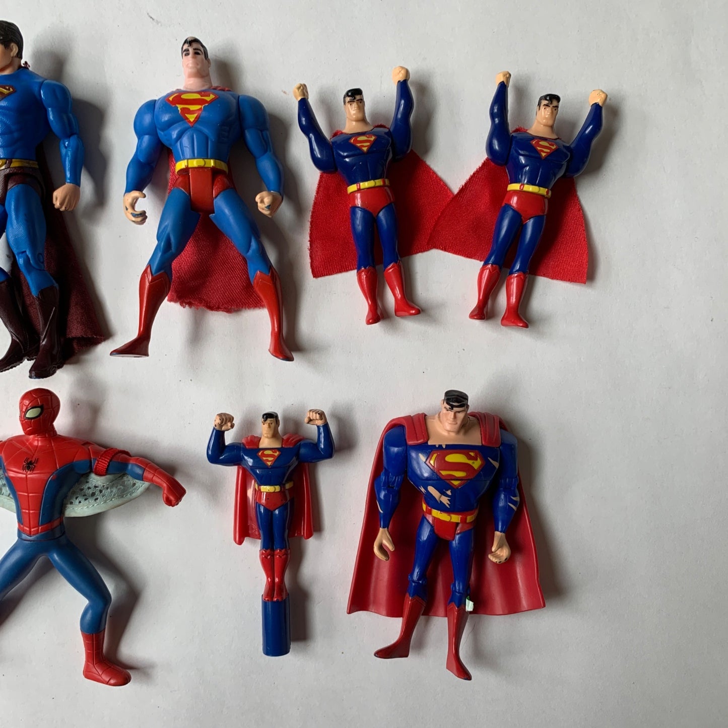 Vintage Mixed Lot Superman Plastic Figures