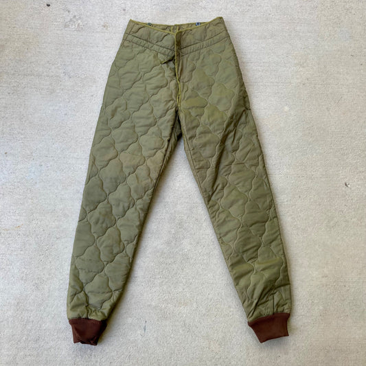 Vintage European? Military Insulated Pants Liners 32" Inseam OD Green