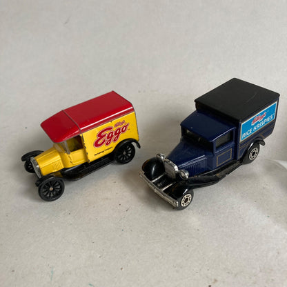 Lot 3 Vintage Matchbox Trucks 1921 Ford Model T Kellogg's Eggo Rice Krispies