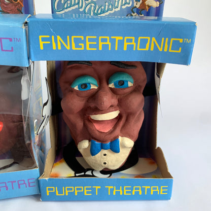 The California Raisins Fingertronic Puppet Theatre Set of 2 Vintage New