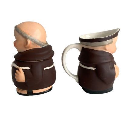 Goebel West Germany Franciscan Monk Sugar Creamer Set