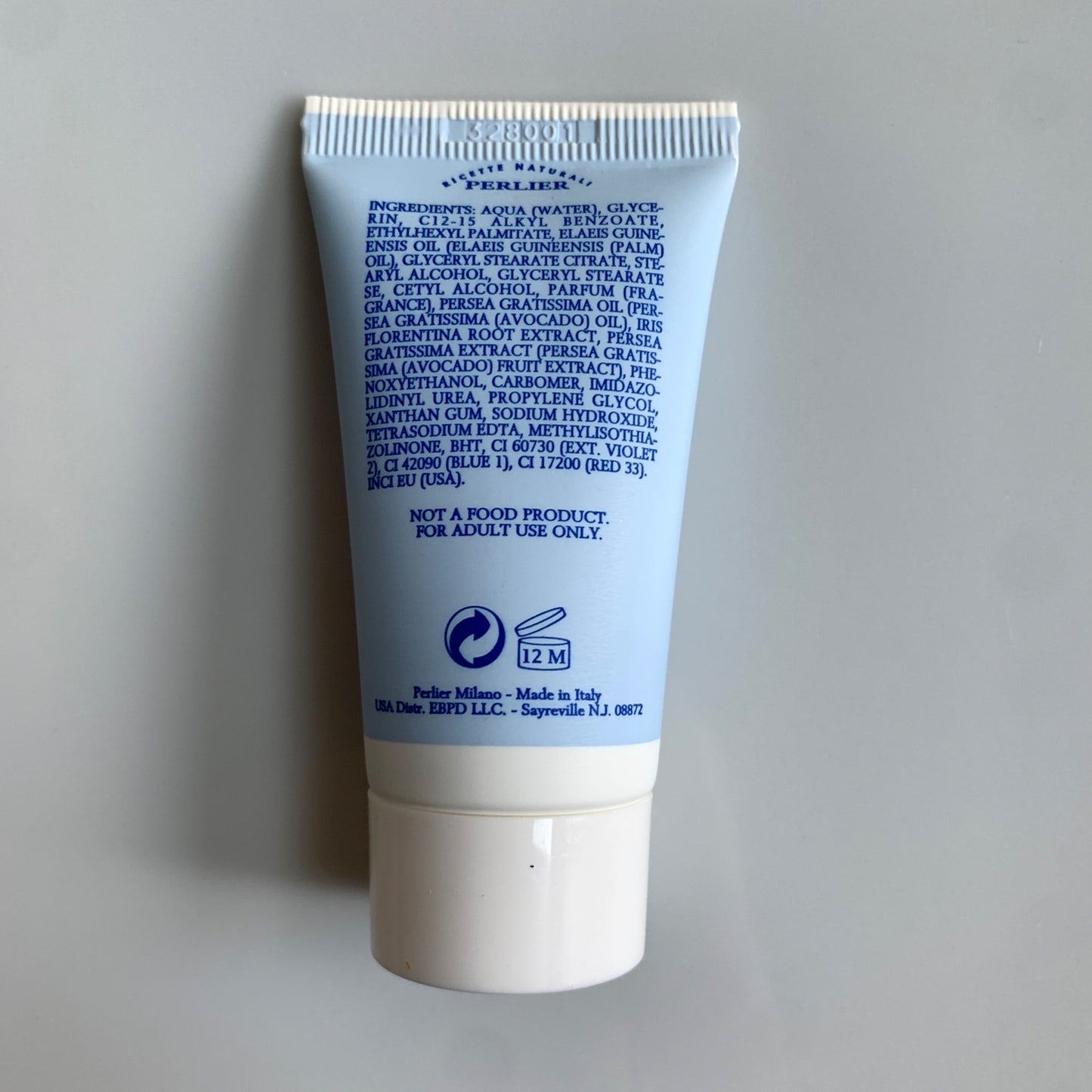 Perlier Iris Blue Hand Cream 1 oz. Travel Size Sealed New
