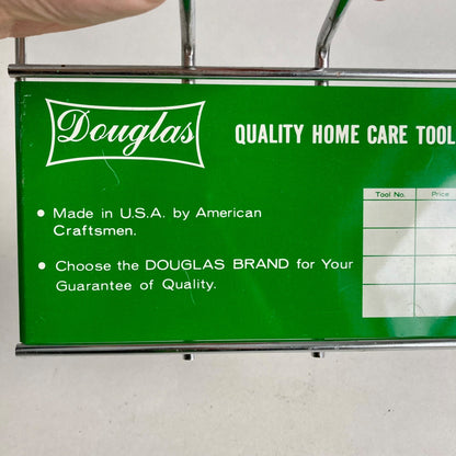 Vintage Douglas by Craftsman Advertising Tool Display Rack Holder Green Metal USA