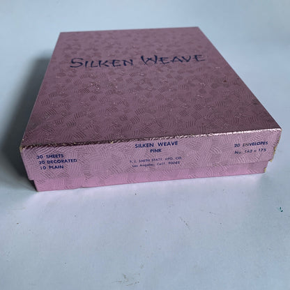 Silken Weave Vintage Stationary Paper & Envelopes with Original Box