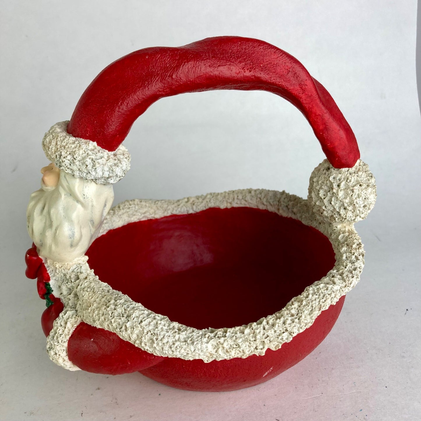 Department 56 Resin Santa Claus Candy Dish Christmas Nut Holder NICE!