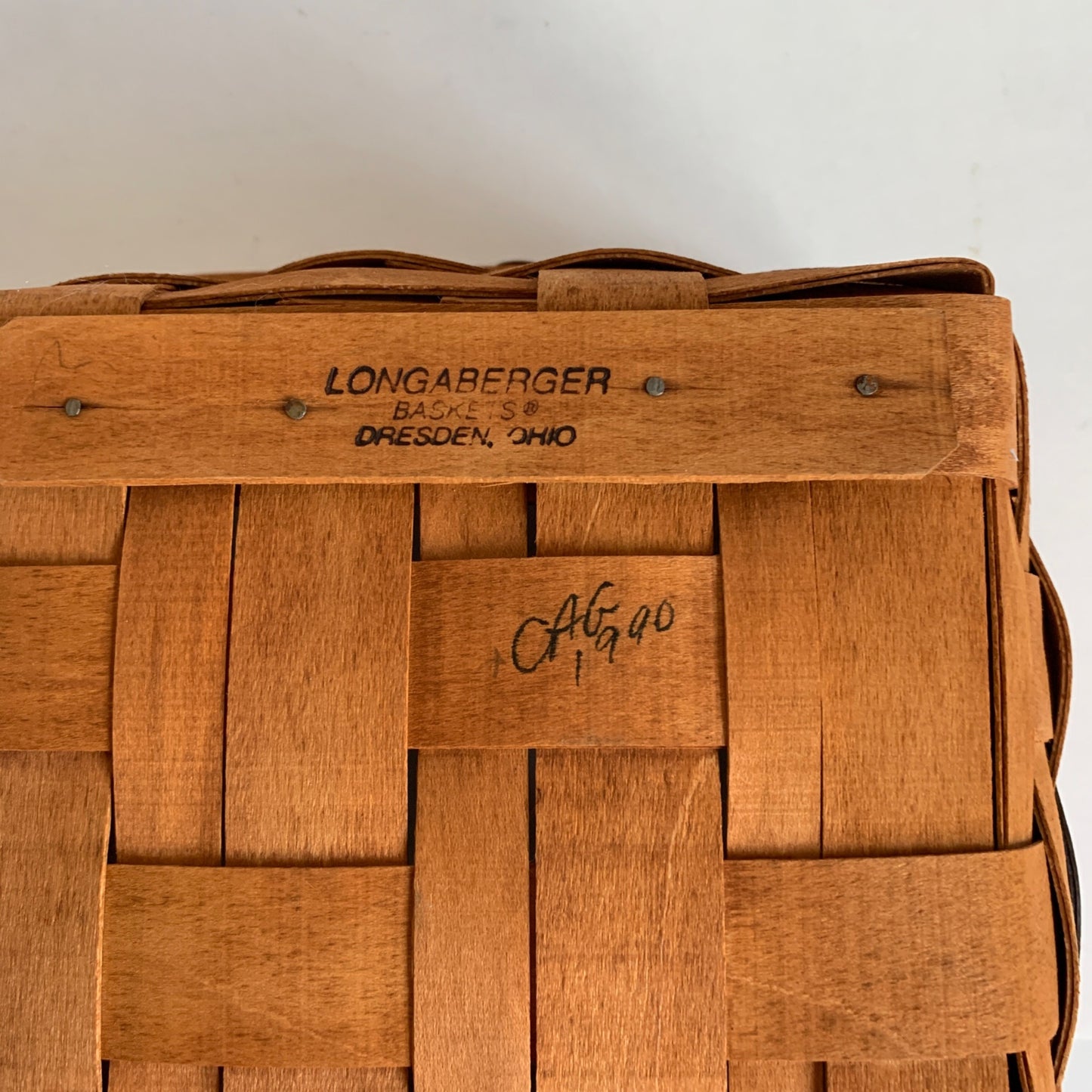 Longaberger JW Collection 1990 Berry Basket 2 Protectors Original Box
