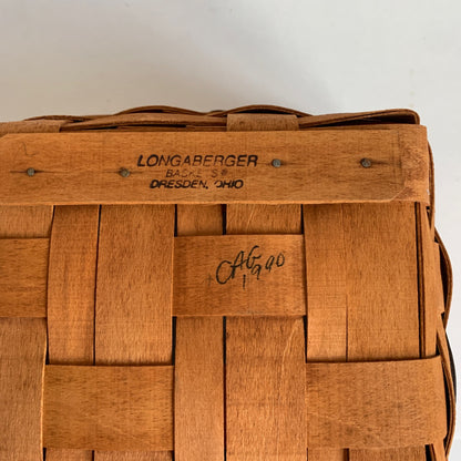 Longaberger JW Collection 1990 Berry Basket 2 Protectors Original Box