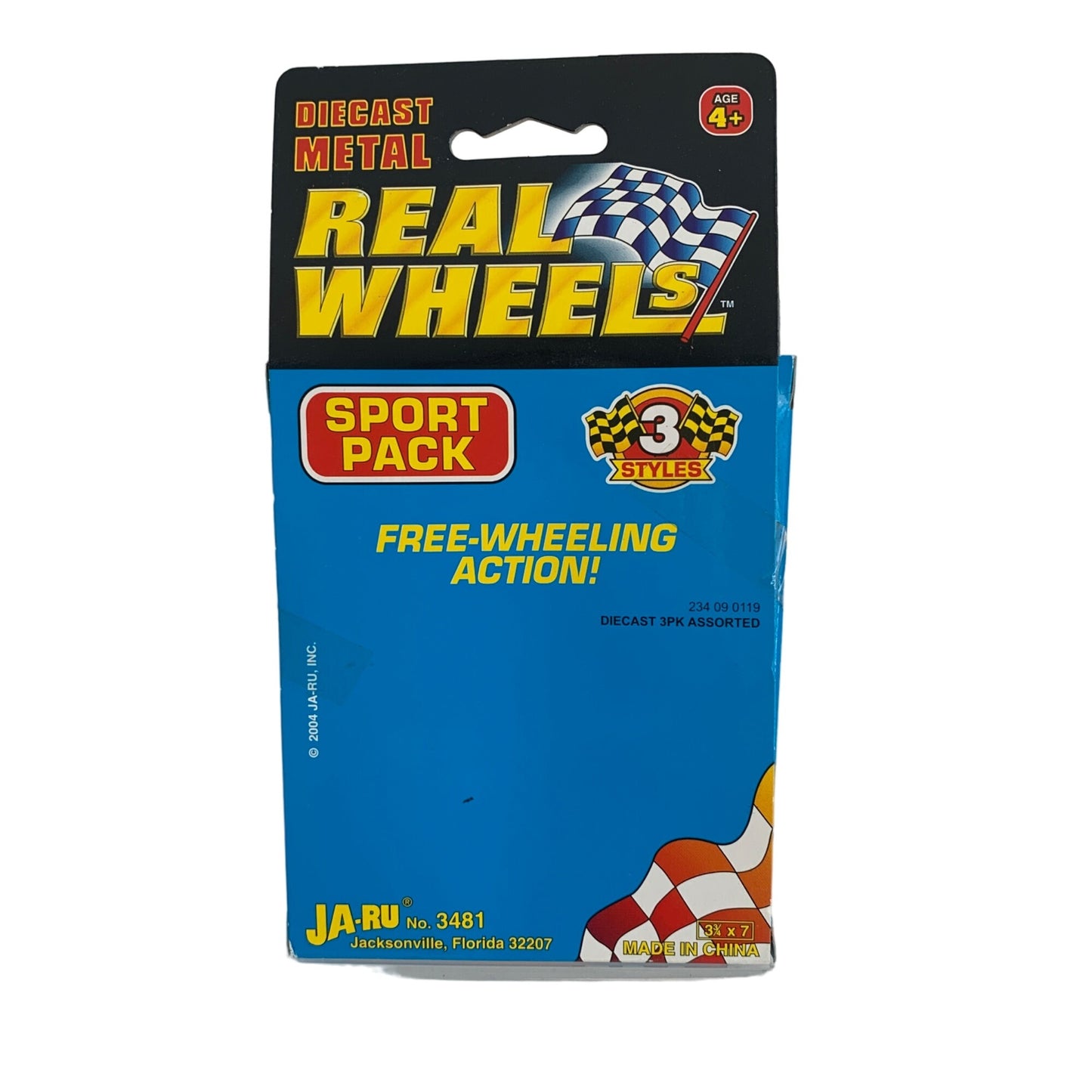 Ja-Ru Real Wheels Sport Pack Set of 3 Die Cast Metal Cars Vintage New