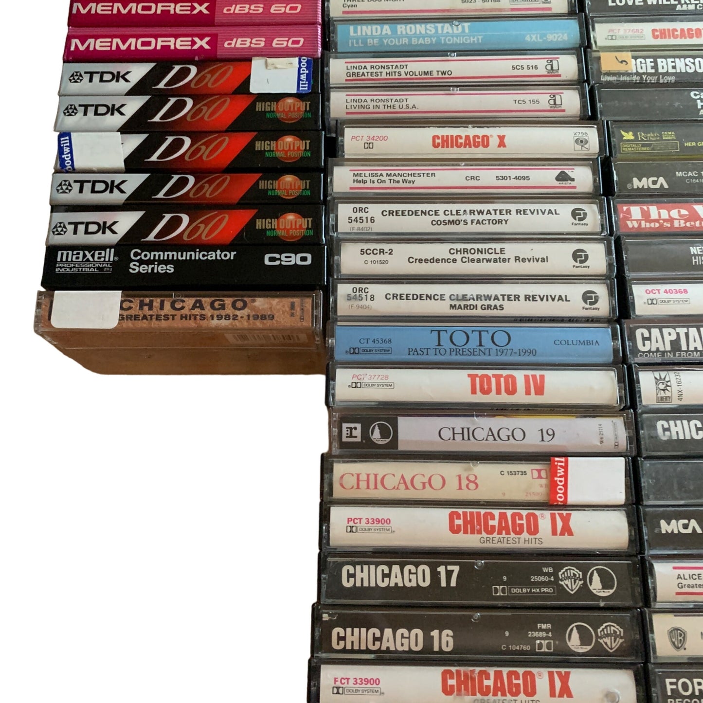 HUGE Lot 189 Vintage 70s 80s 90s Cassette Tapes Rock Pop Christian Soul