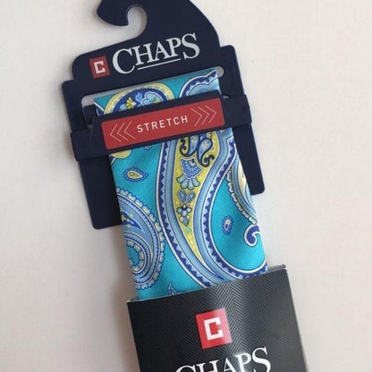 New Chaps Aqua Smith Paisley Stretch Tie