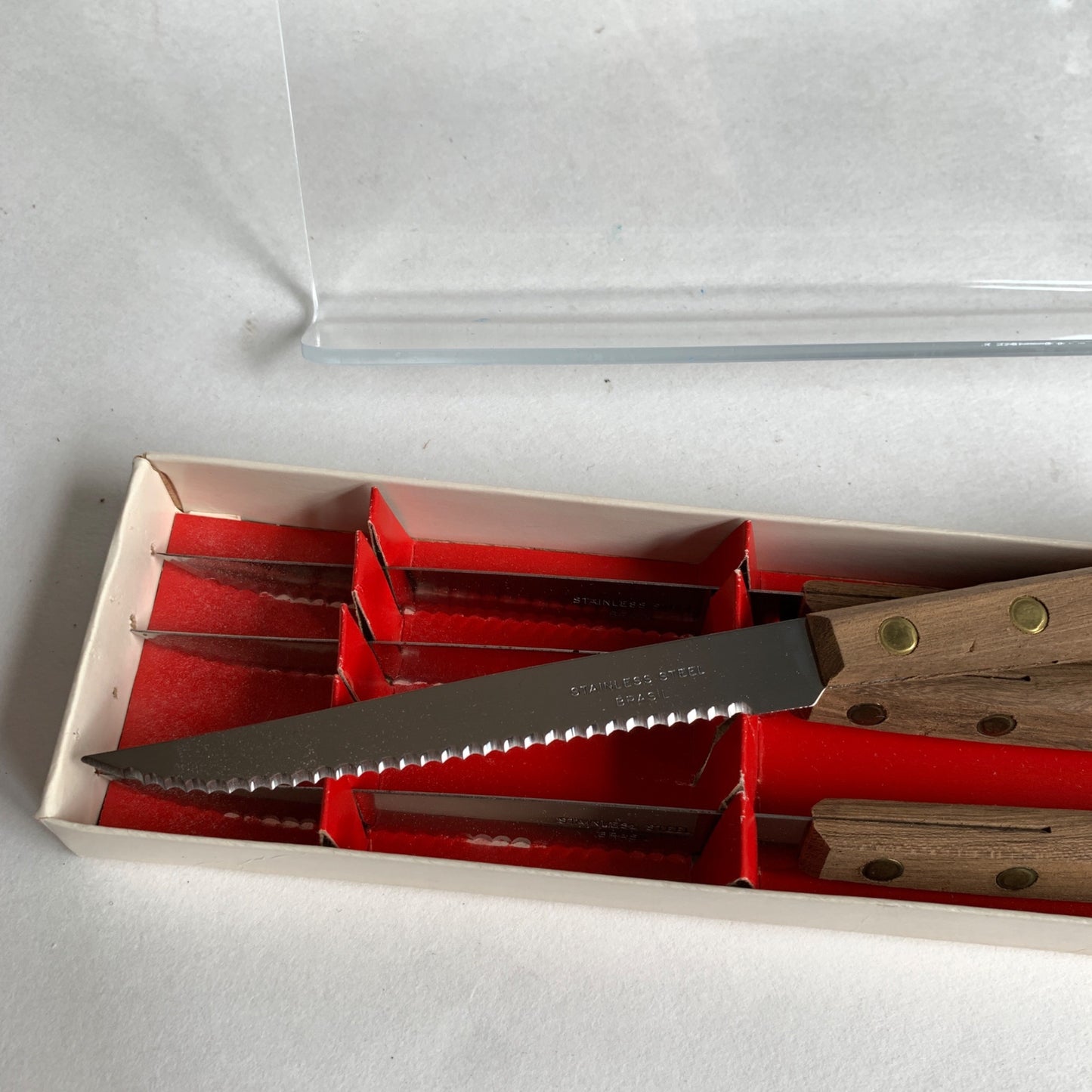 Vintage Tramontina Steak Knife Knives Set of 4 In Box