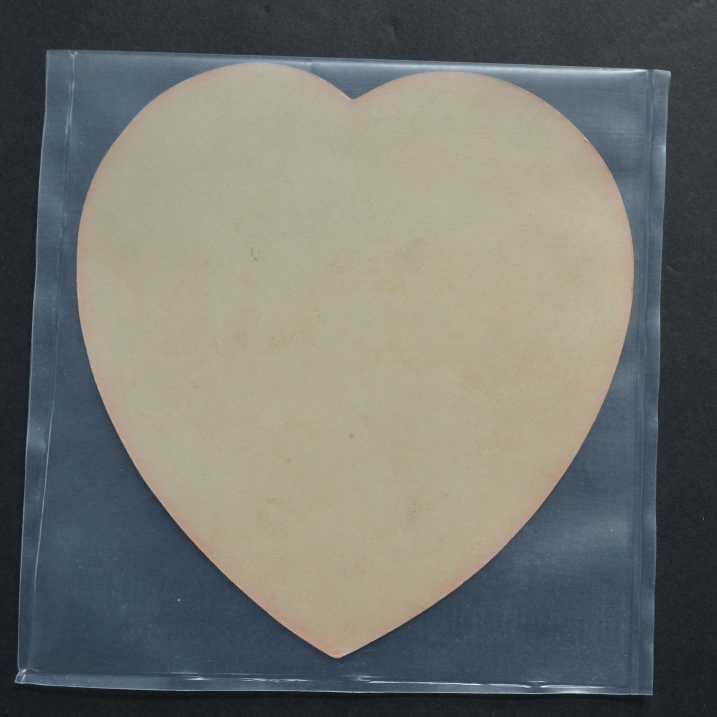 Vintage "Greetings To My Valentine" Heart-Shaped Card With Child Illustration In Plastic Sleeve