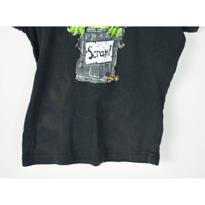 Junk Food Oscar the Grouch Scram Vintage Junior's Small Black Tee