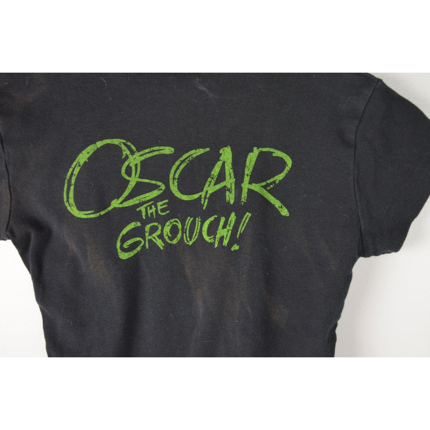 Junk Food Oscar the Grouch Scram Vintage Junior's Small Black Tee