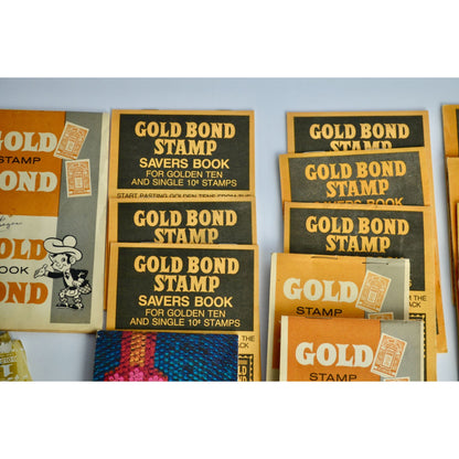 Vintage Gold Bond Stamp Savers Books Collection With Bonus Stamps