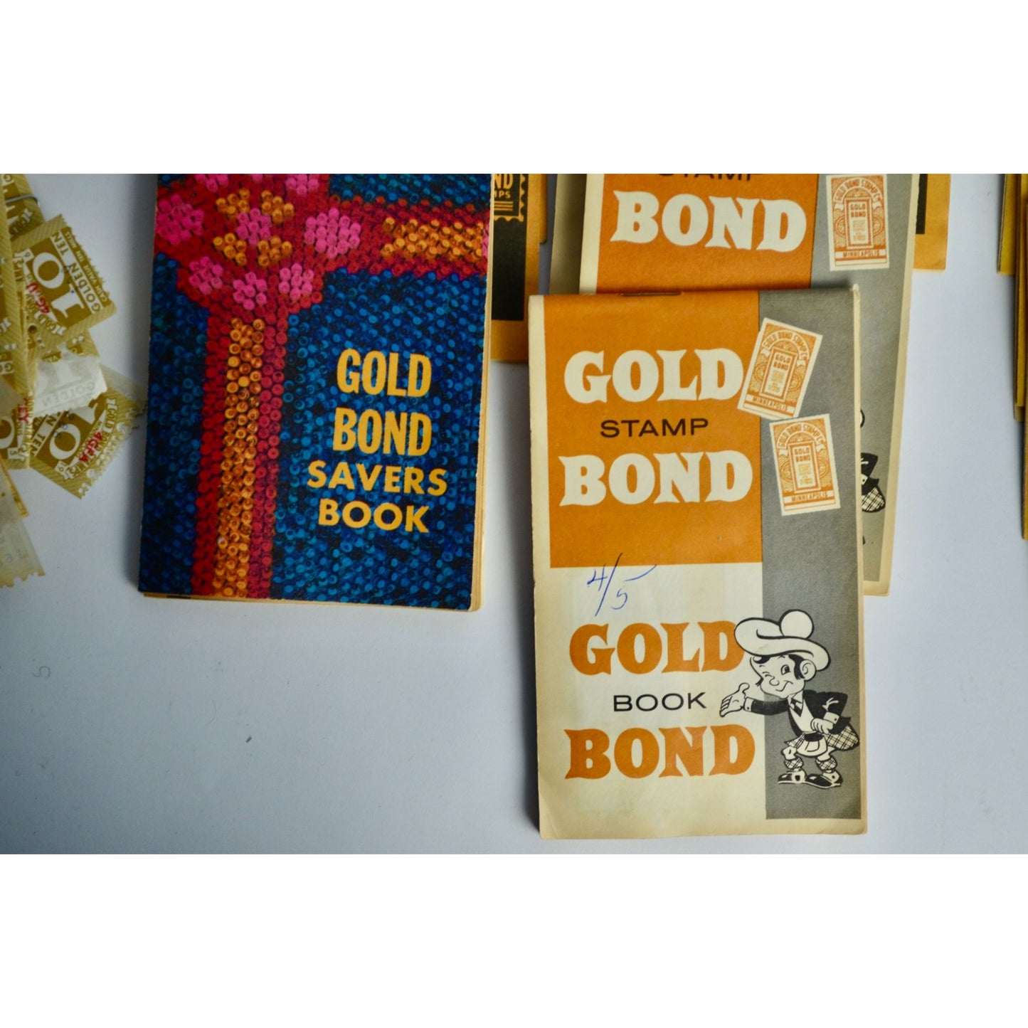Vintage Gold Bond Stamp Savers Books Collection With Bonus Stamps