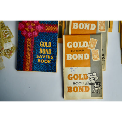 Vintage Gold Bond Stamp Savers Books Collection With Bonus Stamps