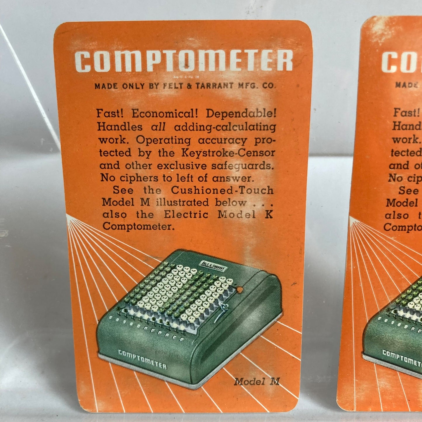 Lot 2 Vintage Comptometer Advertising Pocket Calendars 1942-1944 Adding Machine