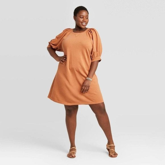 New Universal Thread Sweatshirt Dress Brown Dress