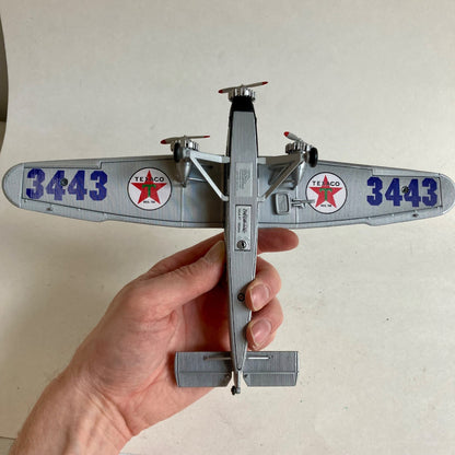 Vintage Wings of Texaco 1927 Ford Tri-Motored Monoplane Airplane w/ Box Diecast Coin Bank