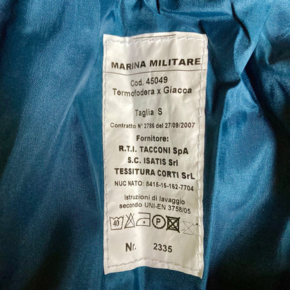 Italian Navy Military Jacket w/ Thermal Liner Size Small Italy Taglia S