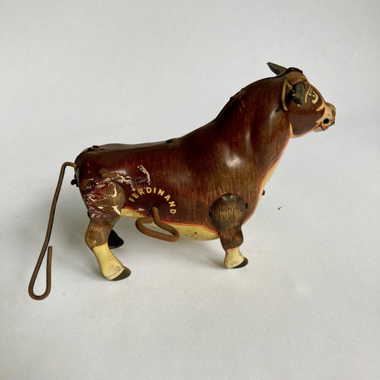 Vintage Marx Toys Ferdinand the Bull Tin Litho Toy Wind-Up Disney 1938