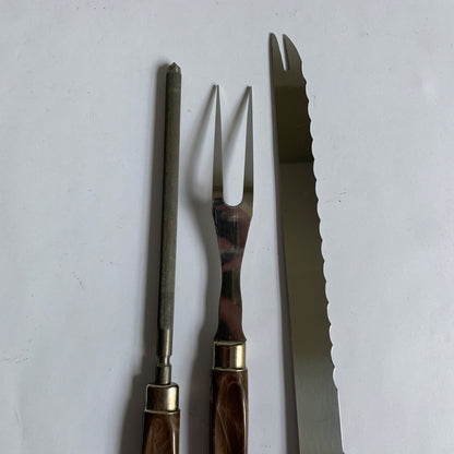 Warwick Cutlery Set Carving Knife Set Fork Sharpener Sheffield Stainless