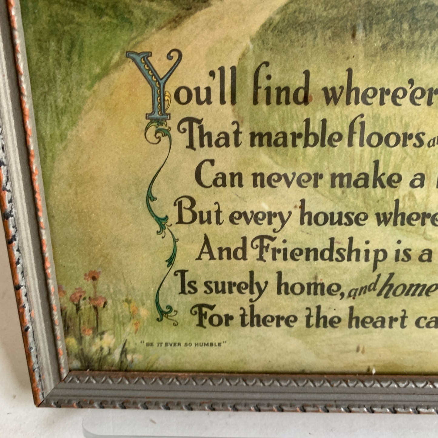 Vintage Be It Ever So Humble Van Dyke Home Poem Framed
