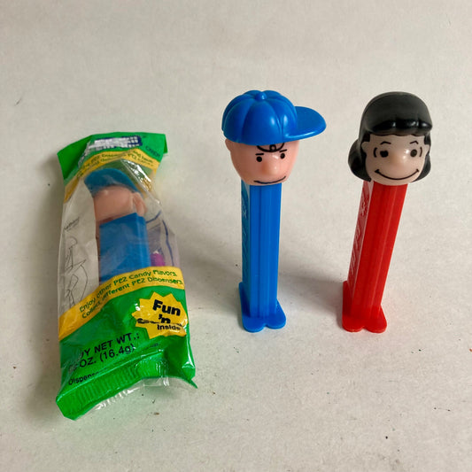 Lot 3 PEANUTS PEZ Dispensers Charlie Brown & Lucy 1 is NEW