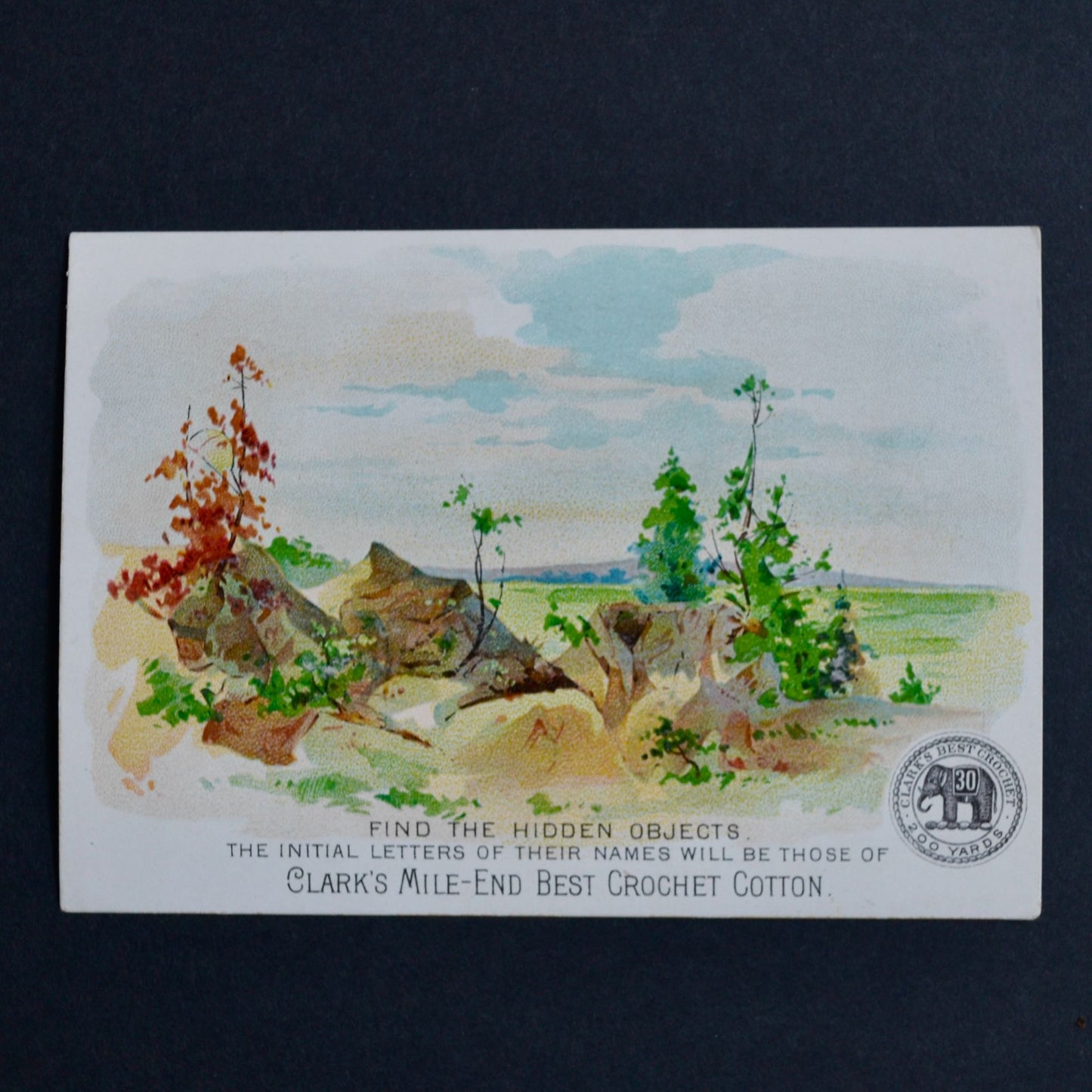 Clark's Mile-End Victorian Trade Card Trading Antique