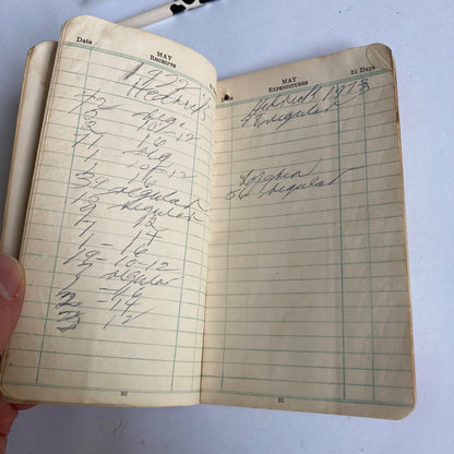 Vintage 1949 Farmer's Pocket Ledger, 1972 Memo Book & REAL Dairy Pencil