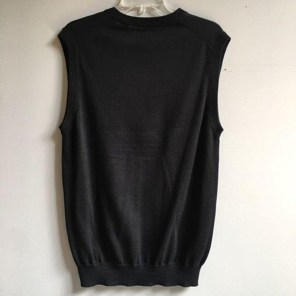 New Chaps Men’s Black Classic Sweater Vest Medium