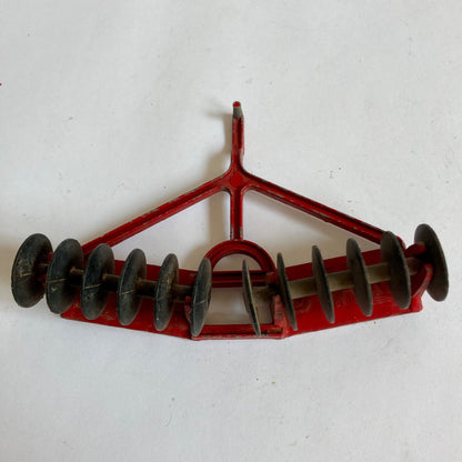 Vintage Ertl Disc Plow 5" Red Farm Implement Cultivator MADE IN USA