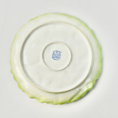 Royal Bayreuth Cabbage Leaf Dish Handled Vintage Floral