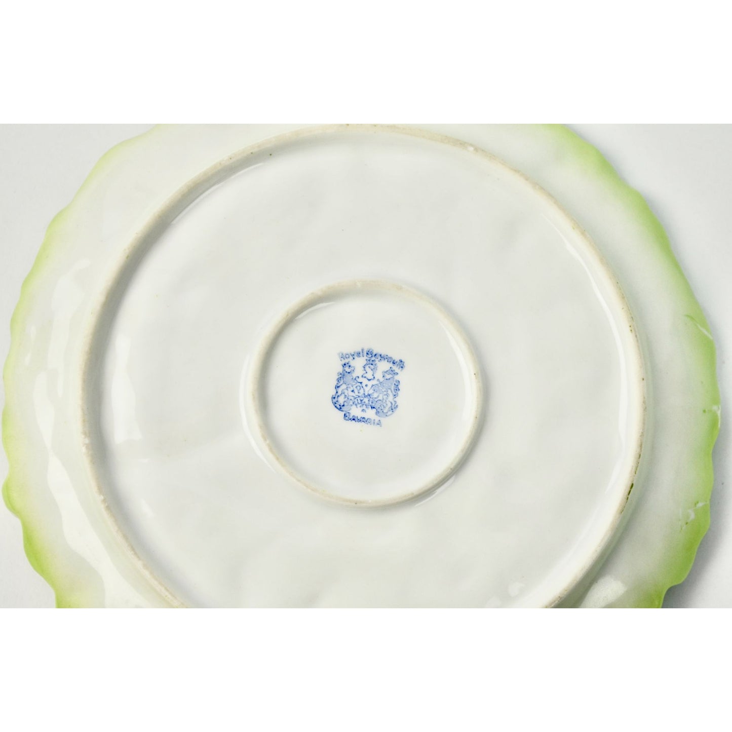 Royal Bayreuth Cabbage Leaf Dish Handled Vintage Floral