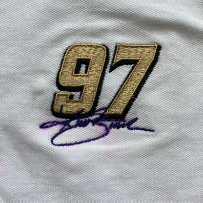 Vintage Kurt Busch #97 Crown Royal Women's Polo Shirt Size S Devon & Jones