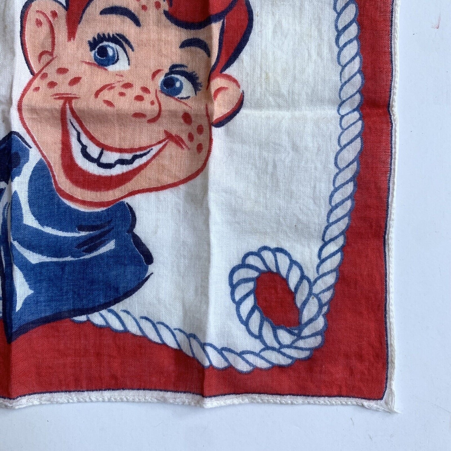 VINTAGE 1950'S HOWDY DOODY CHILDREN'S HANKY HANDKERCHIEF