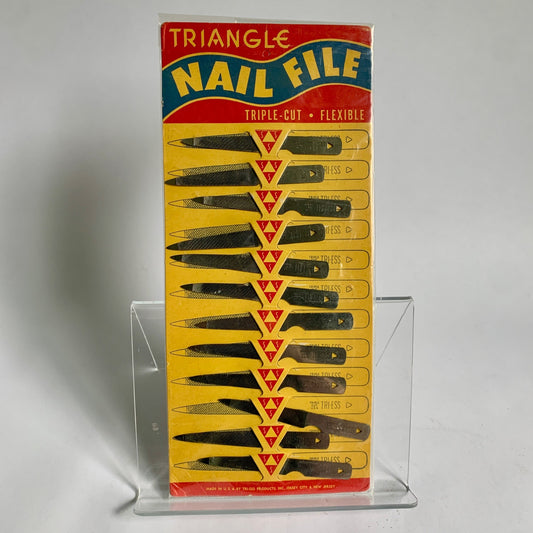 Tri-Ess Triangle Nail File Store Display Board Full Complete Vintage