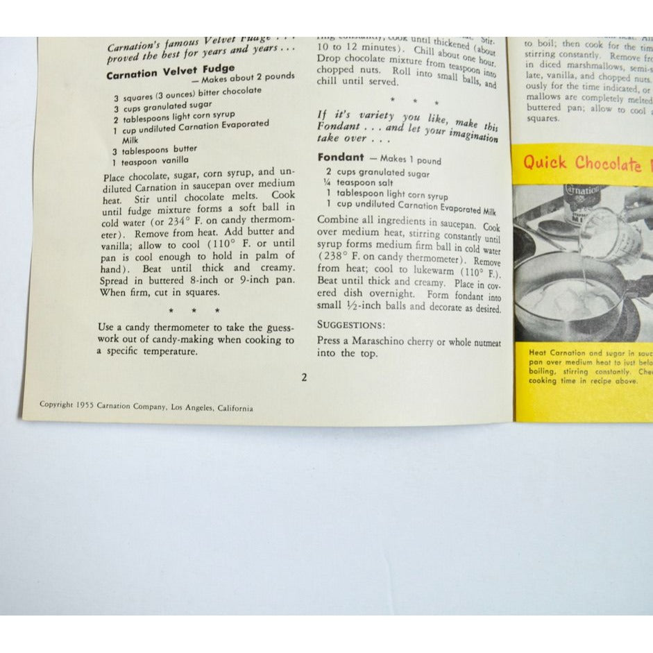 Party Sweets by Mary Blake Booklet Carnation Vintage